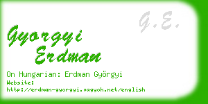 gyorgyi erdman business card